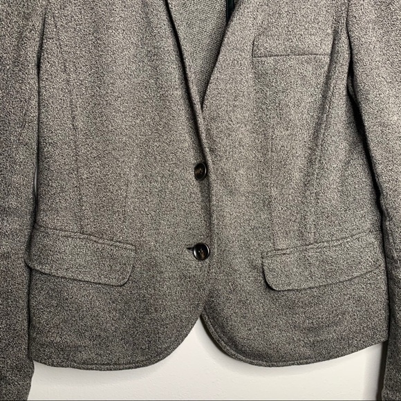 Loft Grey Button Up Cotton Long Sleeve Blazer Sz M - Picture 2 of 8